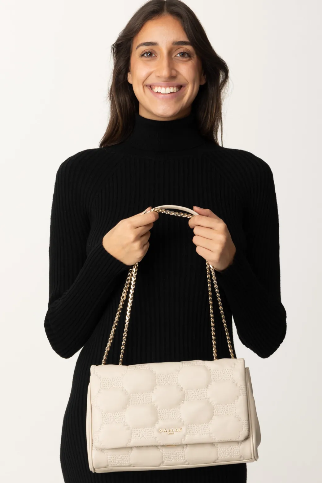 Donna Gaëlle Paris Borsa Trapuntata con Catena