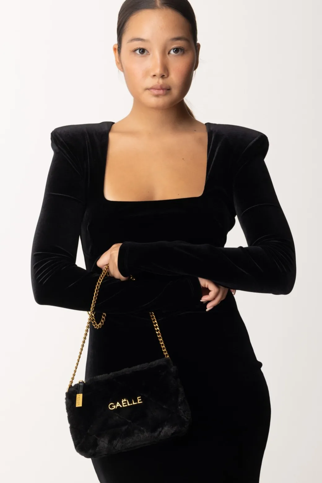 Donna Gaëlle Paris Mini Pochette In Ecofur con Tracolla