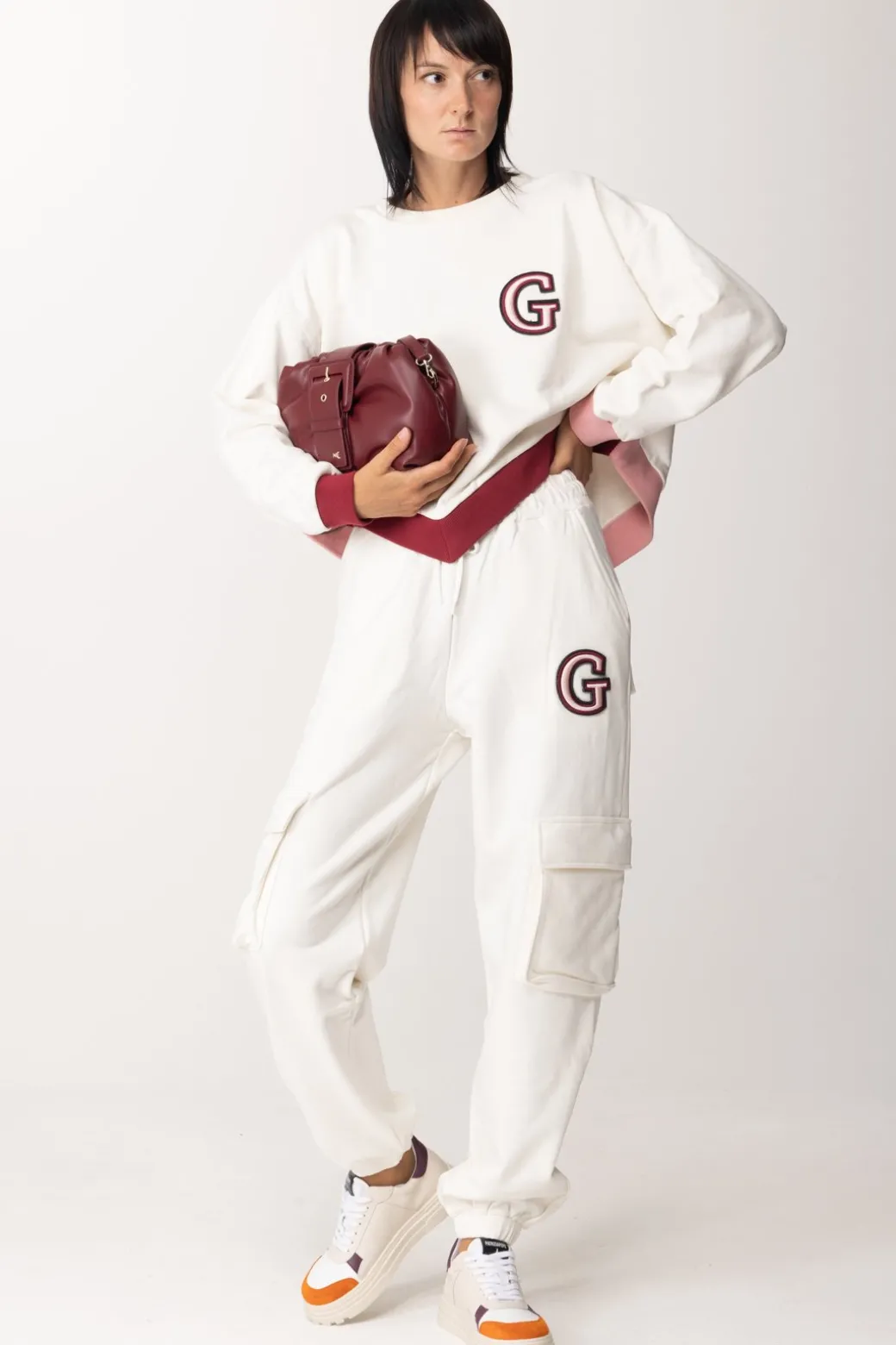 Donna Gaëlle Paris Pantaloni Cargo In Felpa