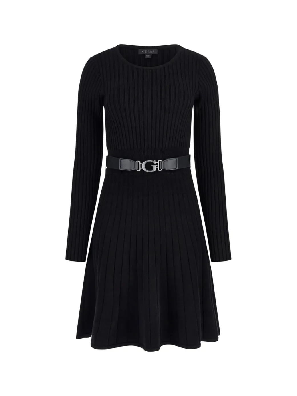 Donna Guess Abito In Maglia a Costine con Cintura