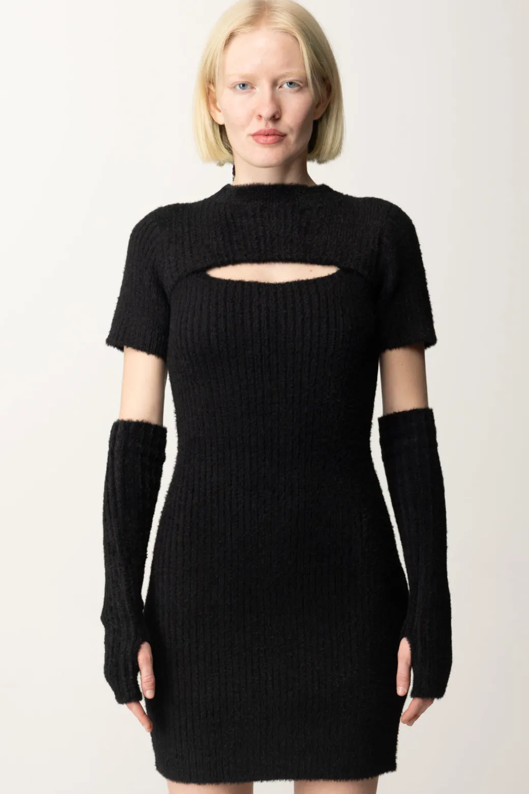 Donna Guess Abito In Maglia con Cut-out e Manicotti