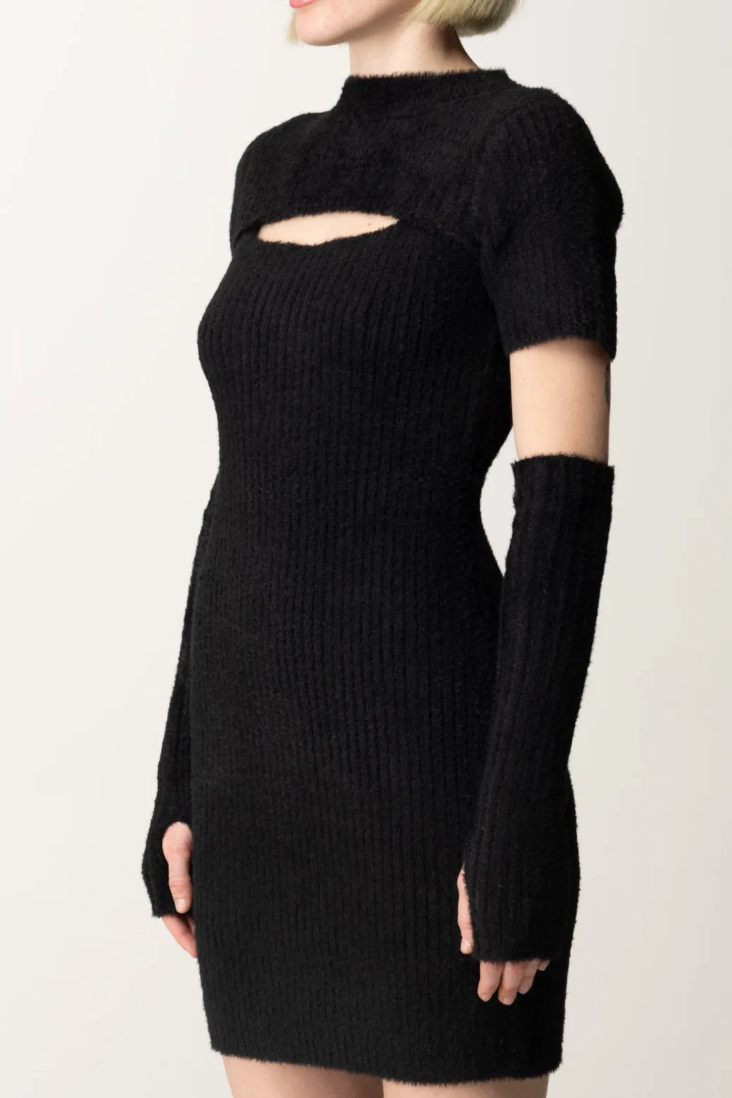 Donna Guess Abito In Maglia con Cut-out e Manicotti