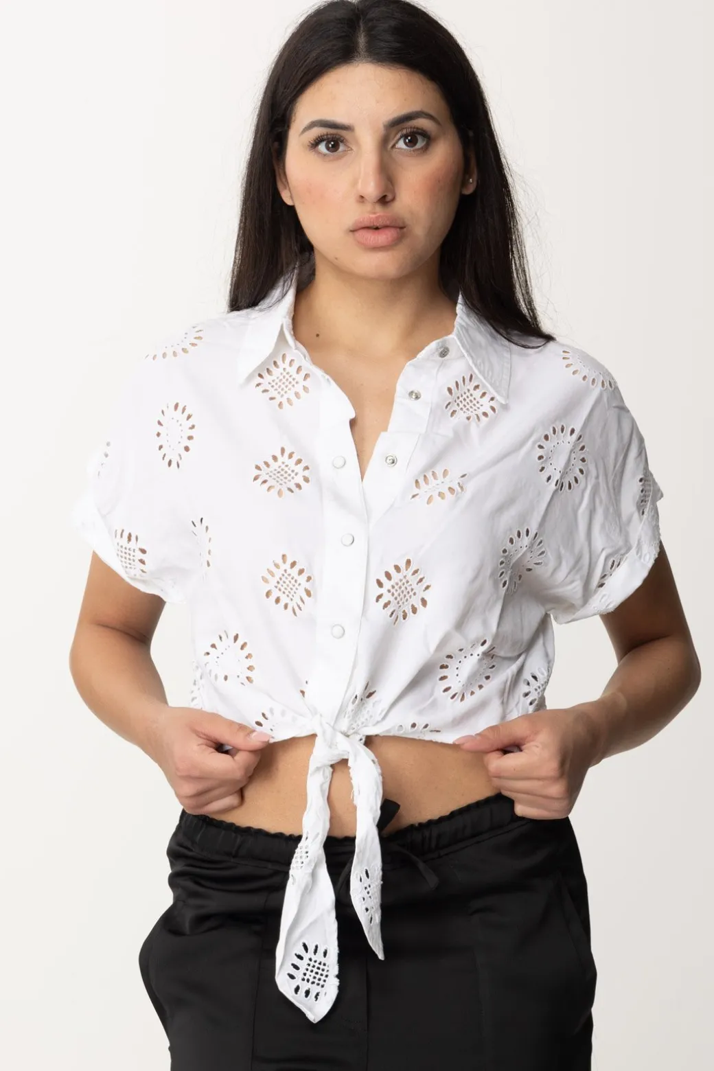 Donna Guess Camicia Brigitte In Sangallo