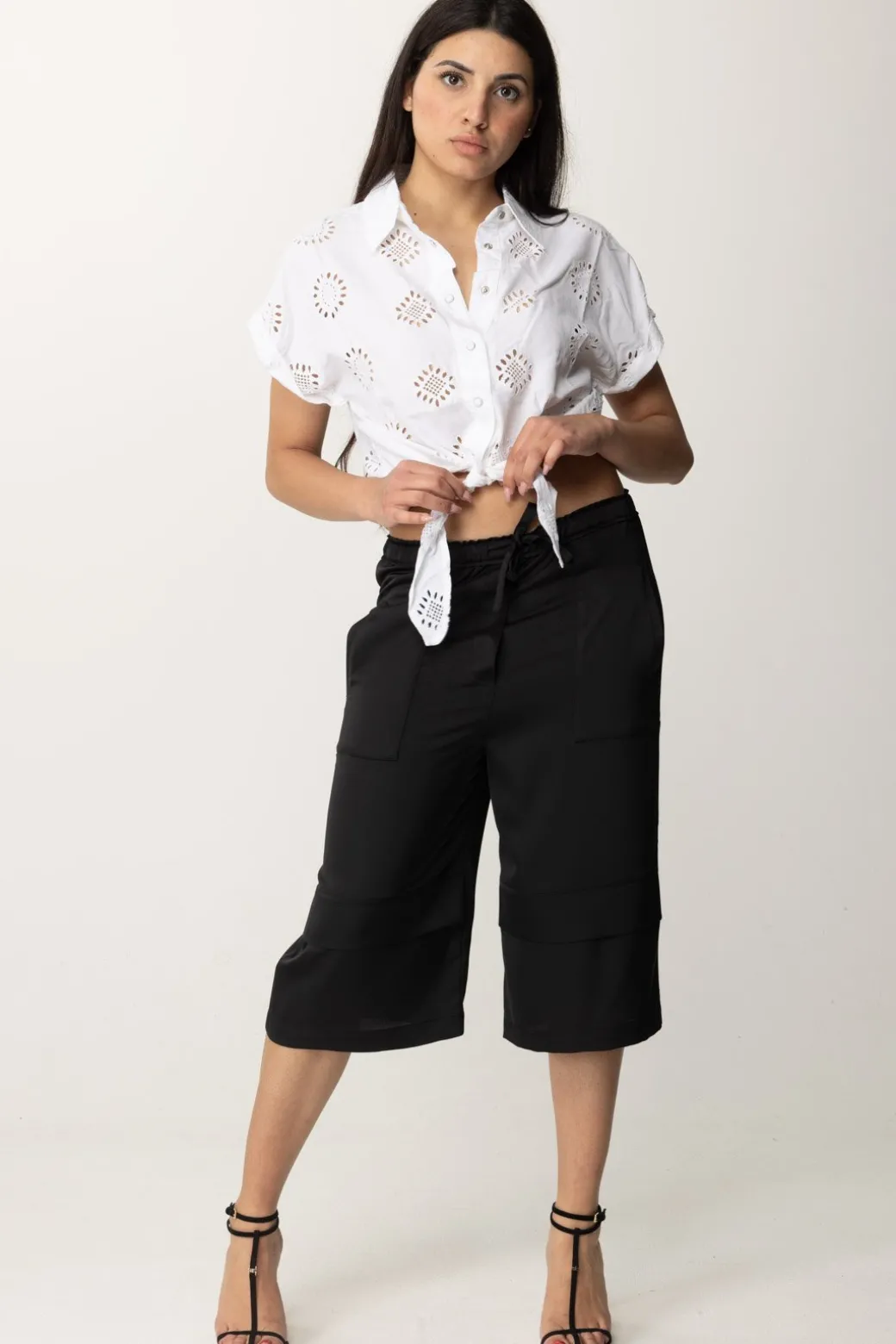 Donna Guess Camicia Brigitte In Sangallo
