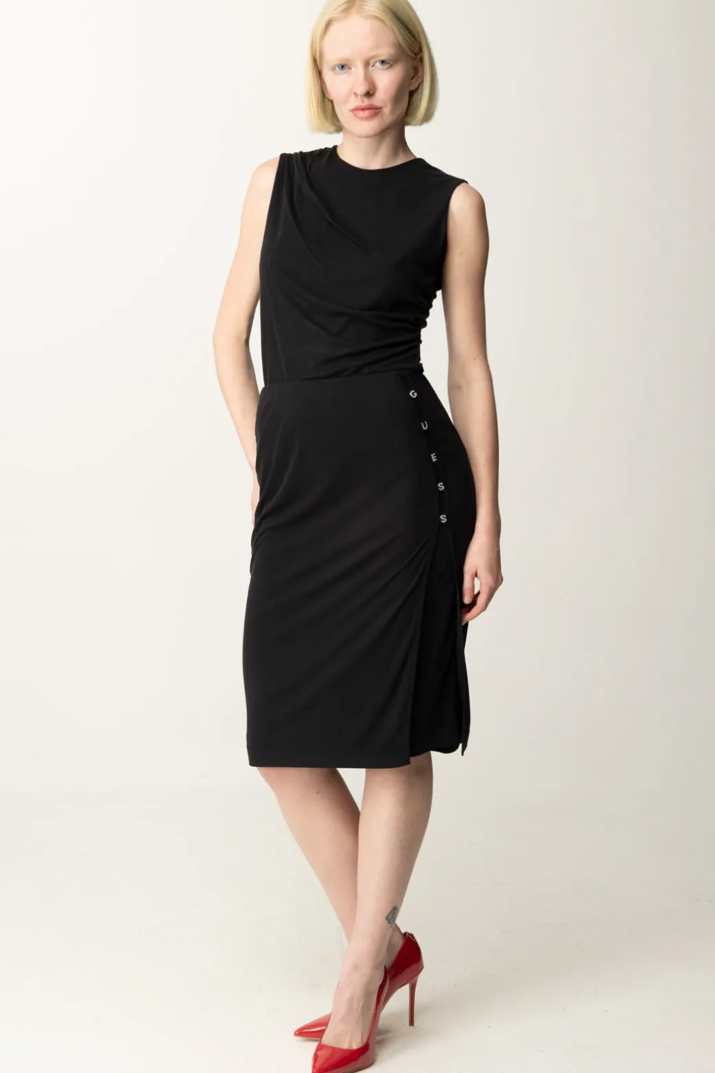 Donna Guess Gonna Midi Elis con Lettering