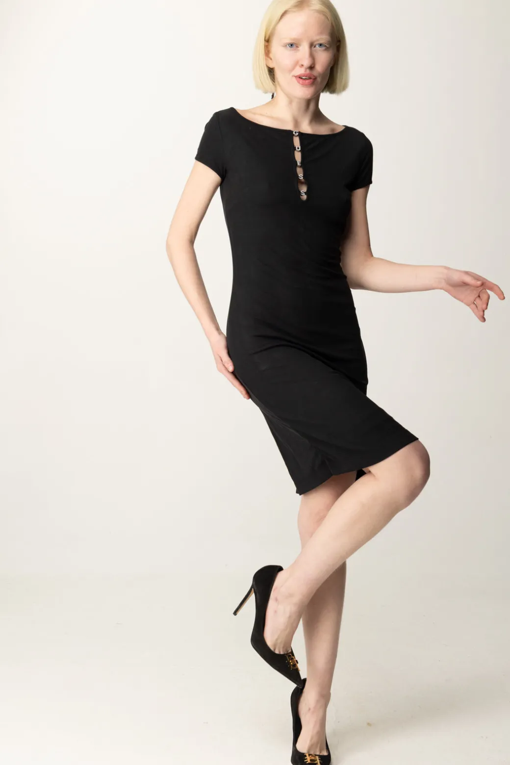Donna Guess Mini Abito Elis con Logo Lettering