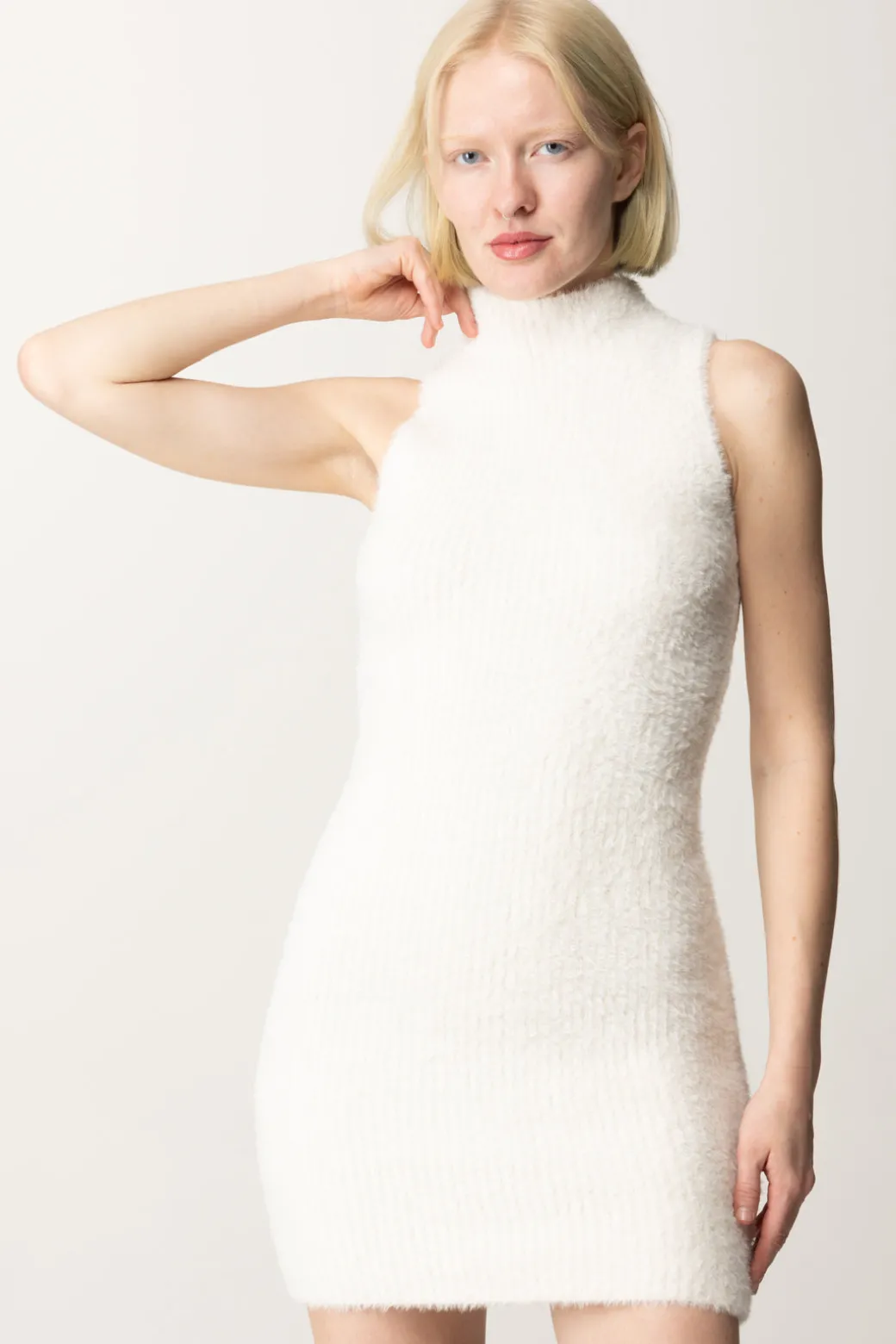 Donna Guess Mini Abito In Maglia Smanicato