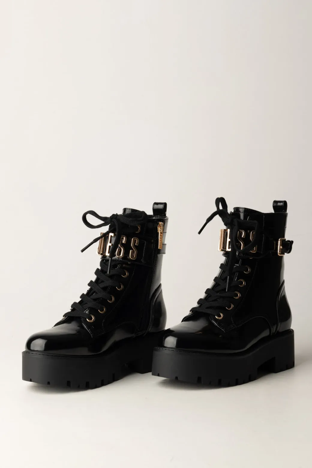 Donna Guess Stivaletti Vaires Effetto Vernice