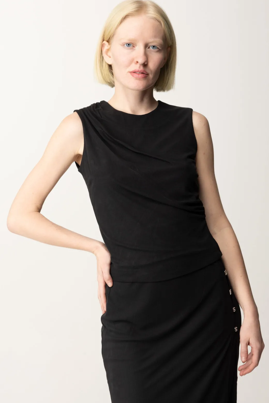 Donna Guess Top Elis con Drappeggio
