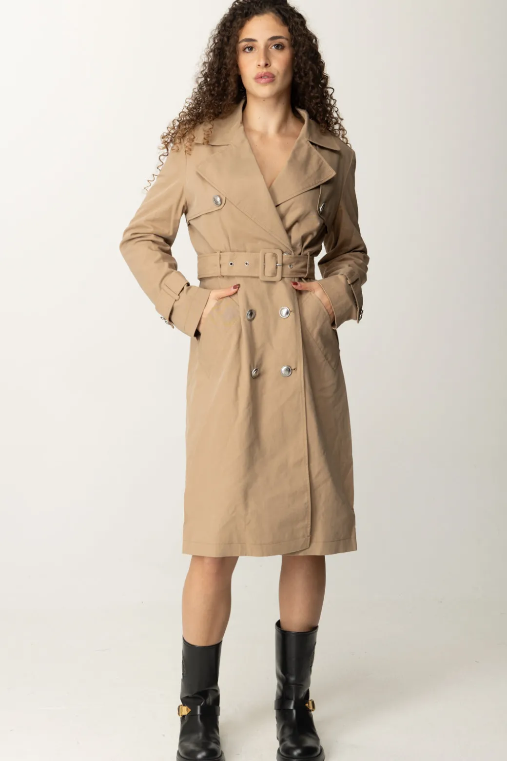 Donna Guess Trench Coat Jade con Cintura Regolabile