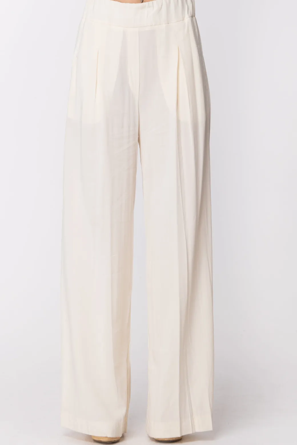 Donna Jucca Pantaloni Palazzo con Elastico In Vita