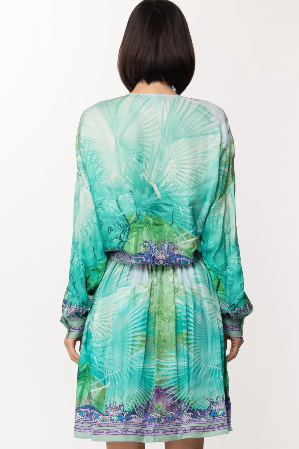 Donna Just Cavalli Camicia con Stampa Floreale a Contrasto