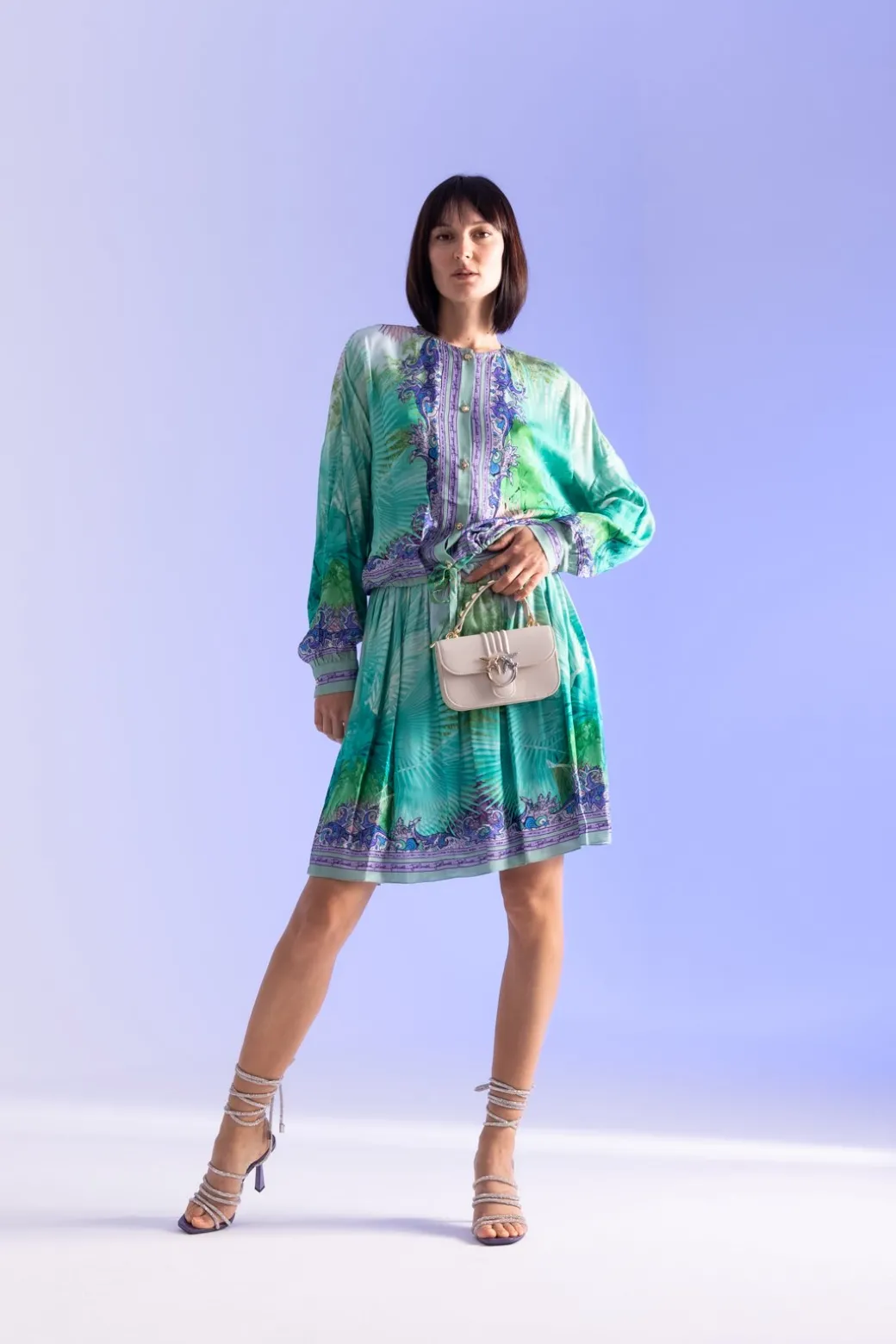 Donna Just Cavalli Camicia con Stampa Floreale a Contrasto