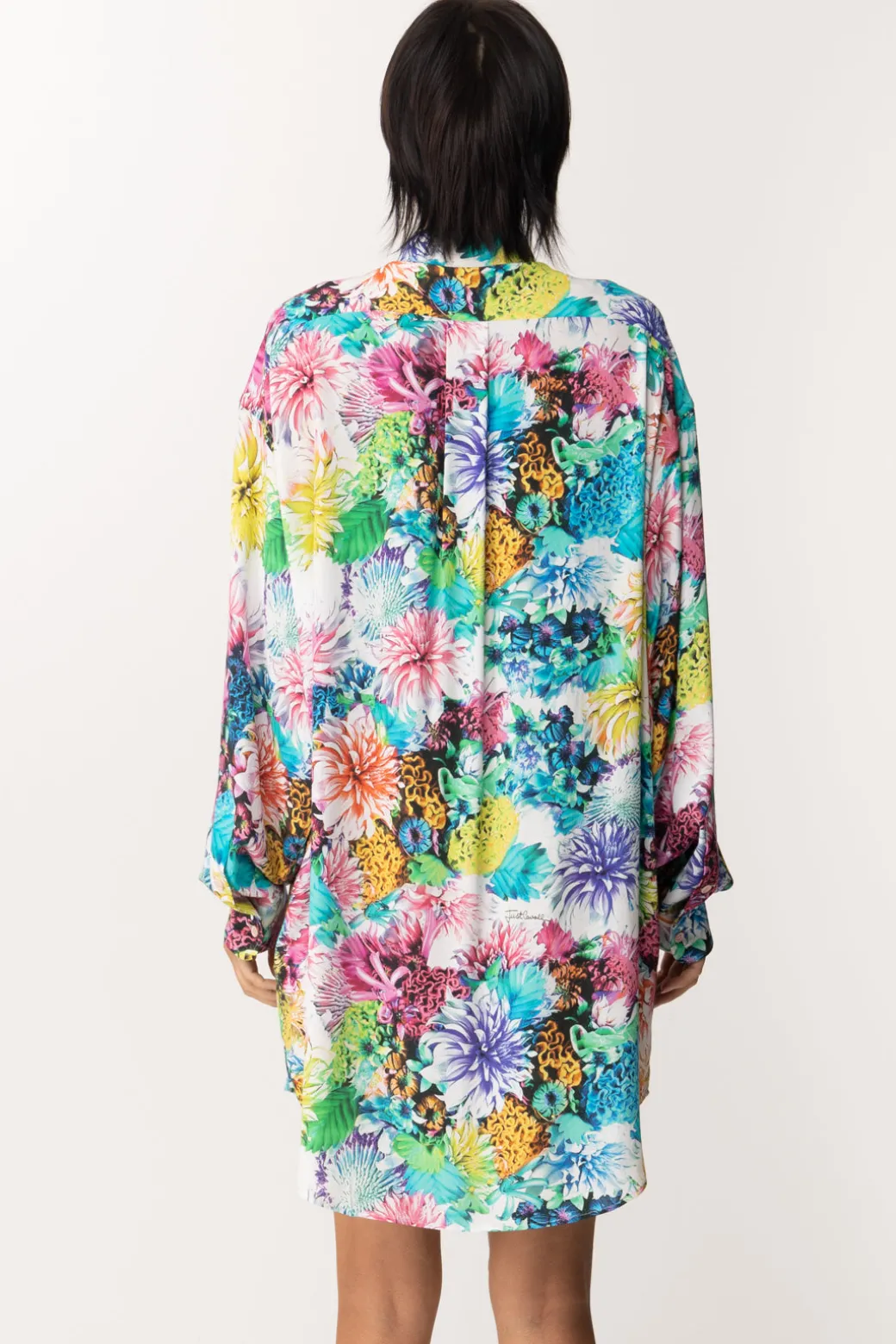 Donna Just Cavalli Camicia Oversize Stampa Florealea