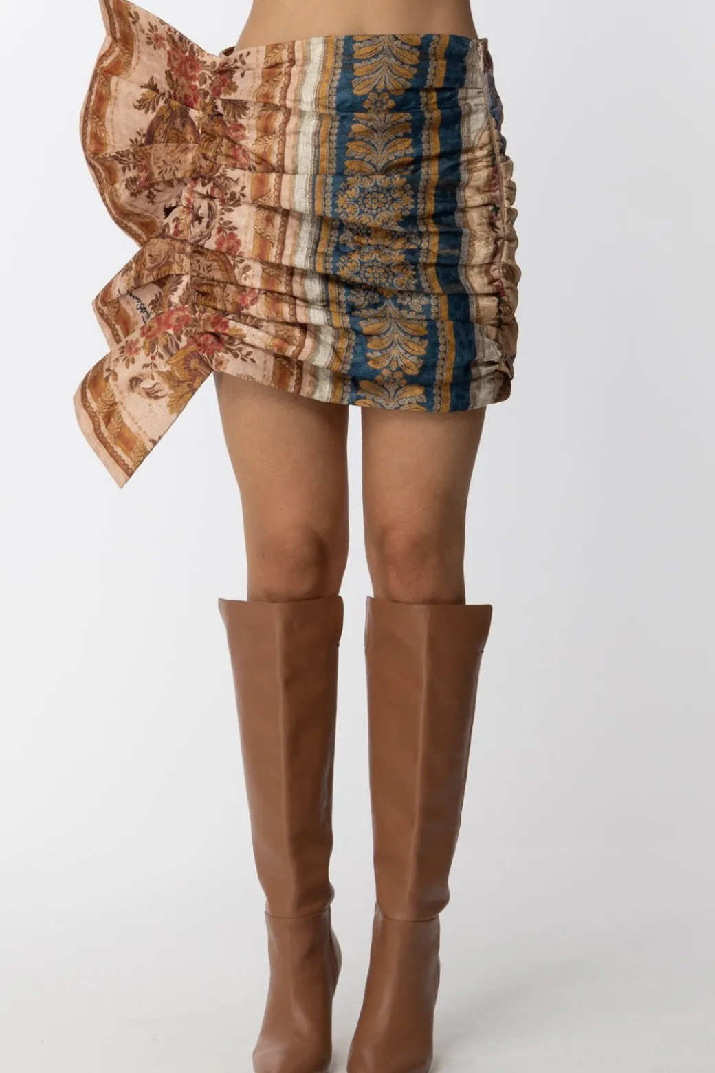 Donna Just Cavalli Gonna Corta Arricciata con Maxi Rouche
