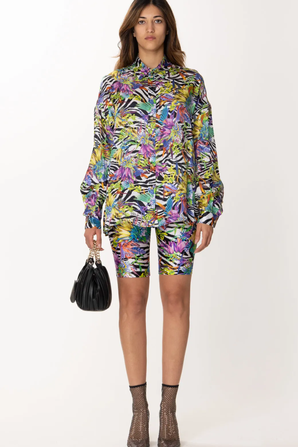 Donna Just Cavalli Leggins Biker a Fantasia