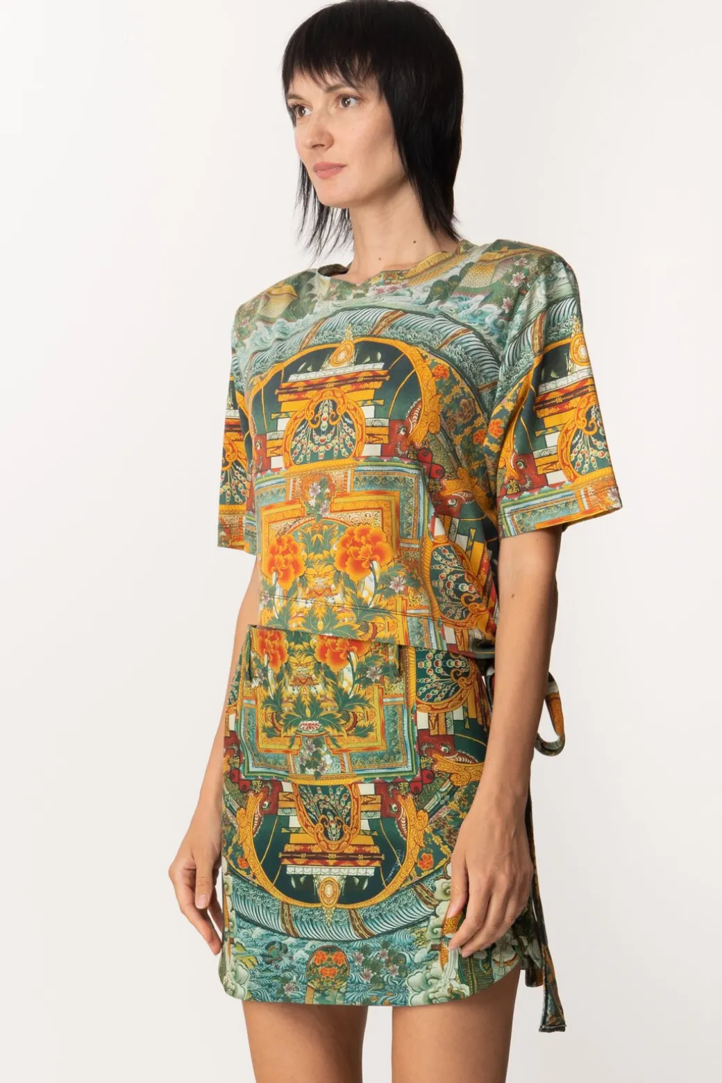 Donna Just Cavalli T-shirt con Stampa Foulard