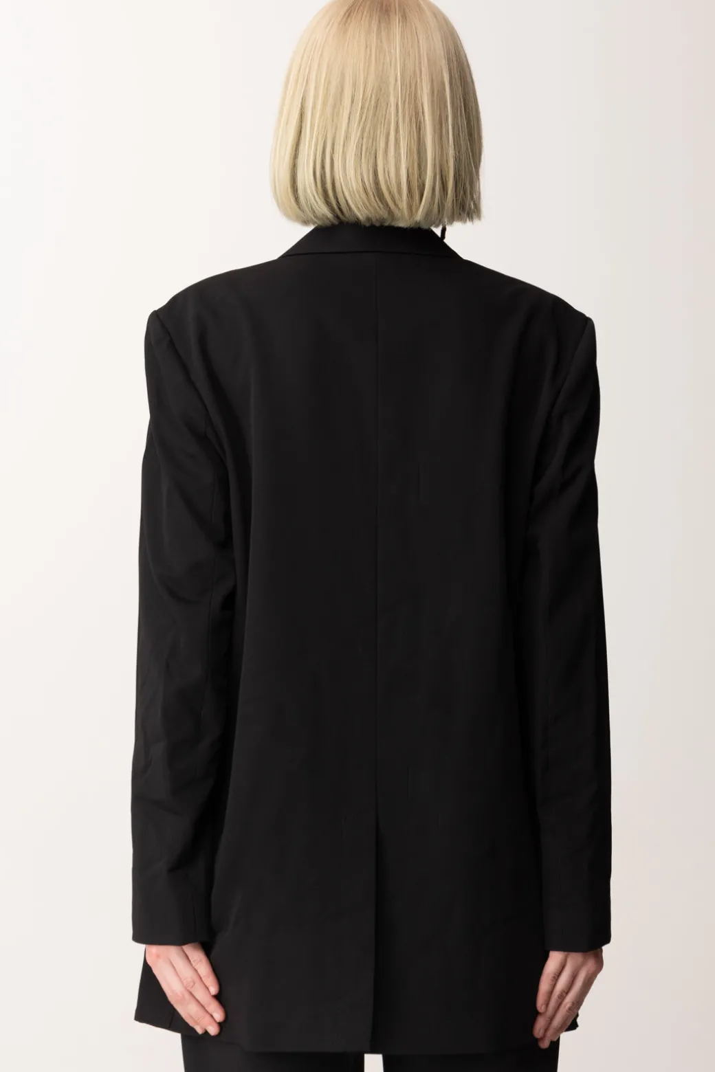 Donna Karl Lagerfeld Blazer Minimalista Oversize con Logo