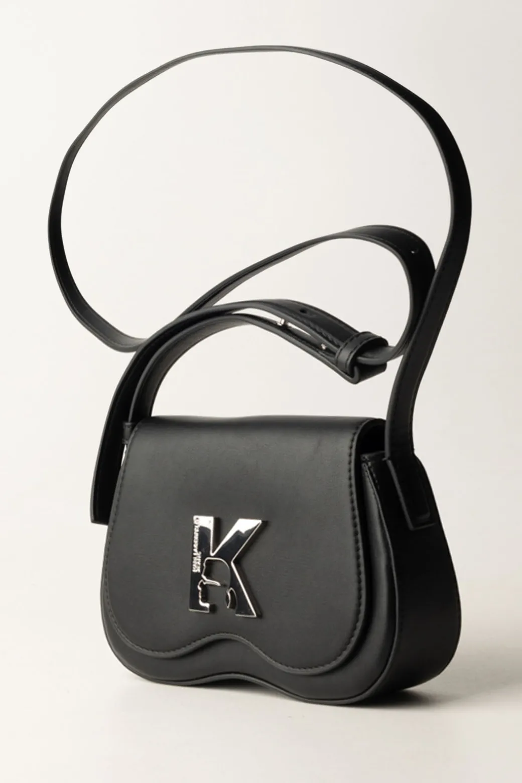Donna Karl Lagerfeld Borsa a Tracolla Compatta con Logo Metallico