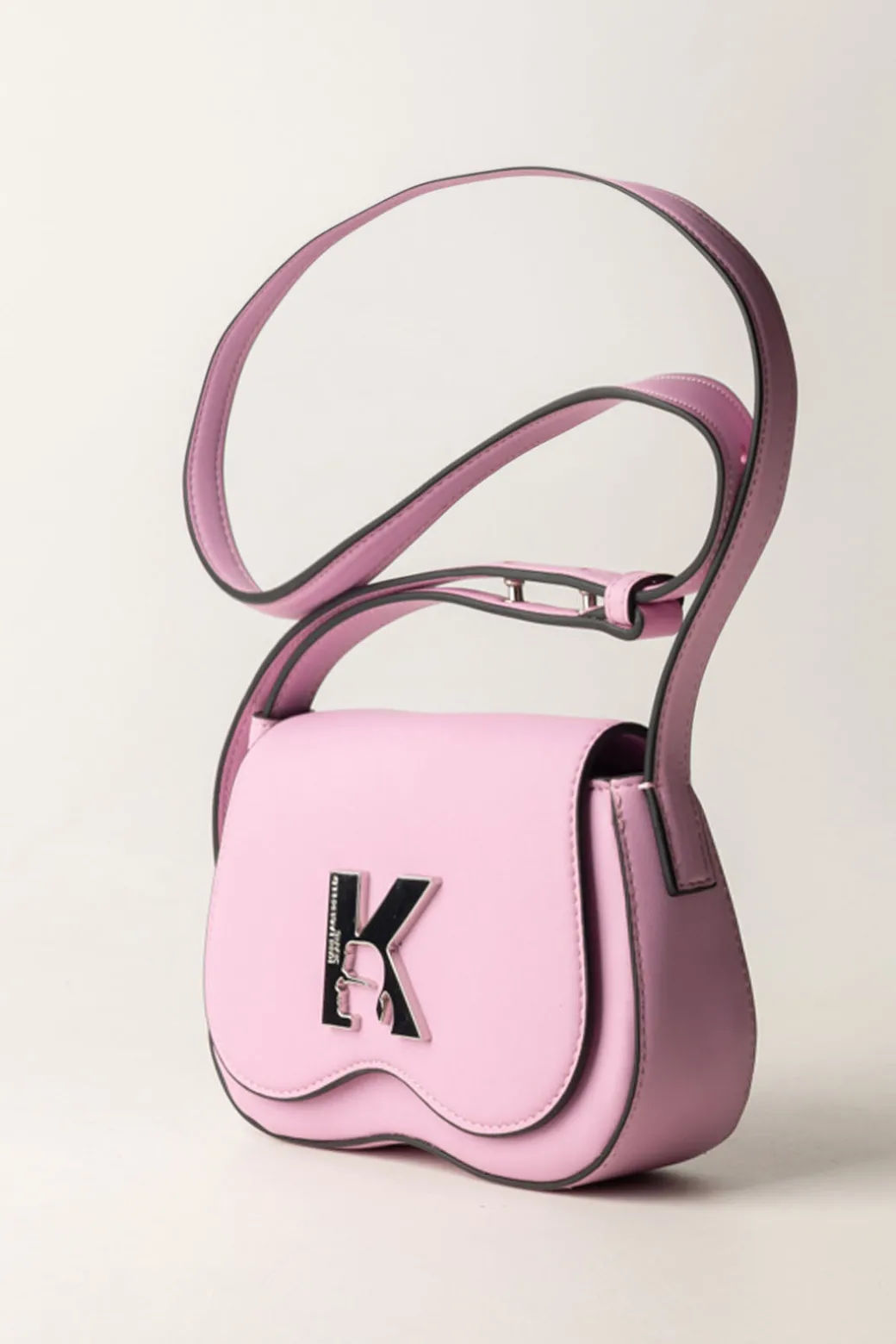 Donna Karl Lagerfeld Borsa a Tracolla Compatta con Logo Metallico