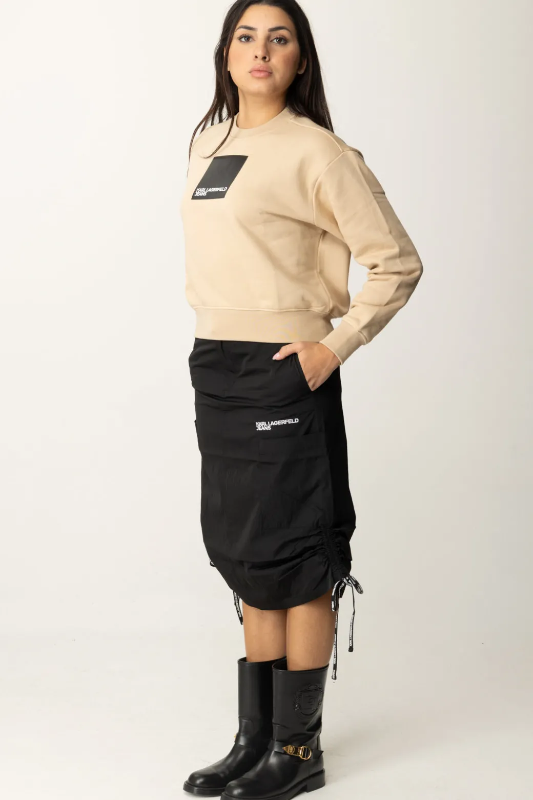 Donna Karl Lagerfeld Gonna Utility con Lacci Logati