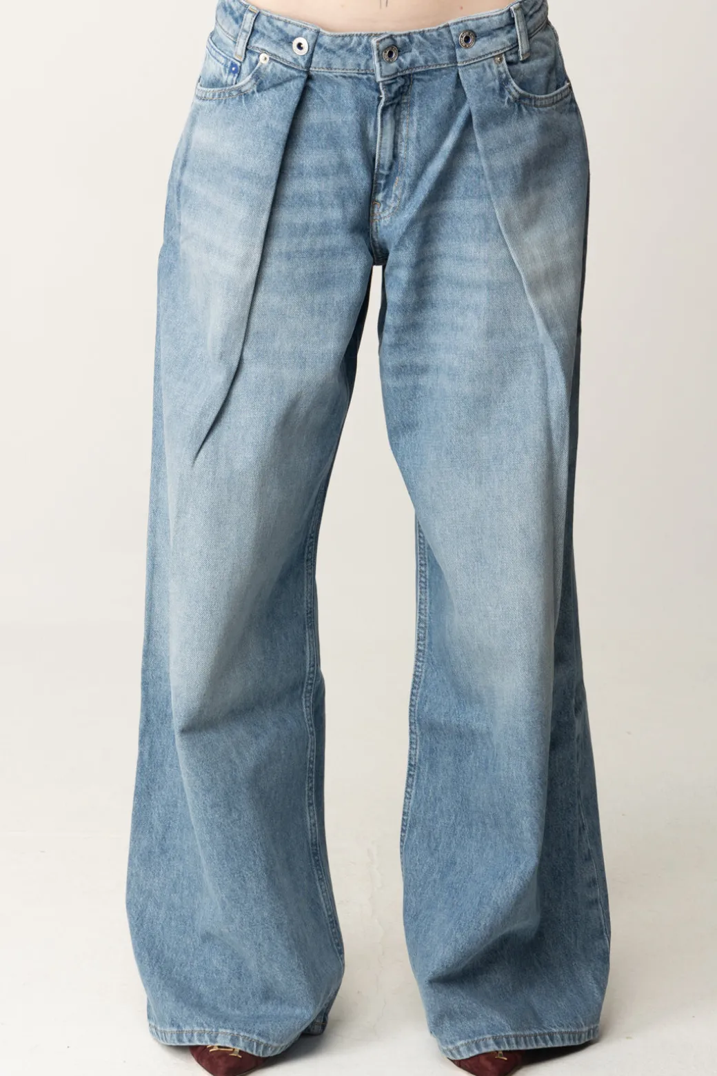 Donna Karl Lagerfeld Jeans Wide-leg con Pieghe Sartoriali