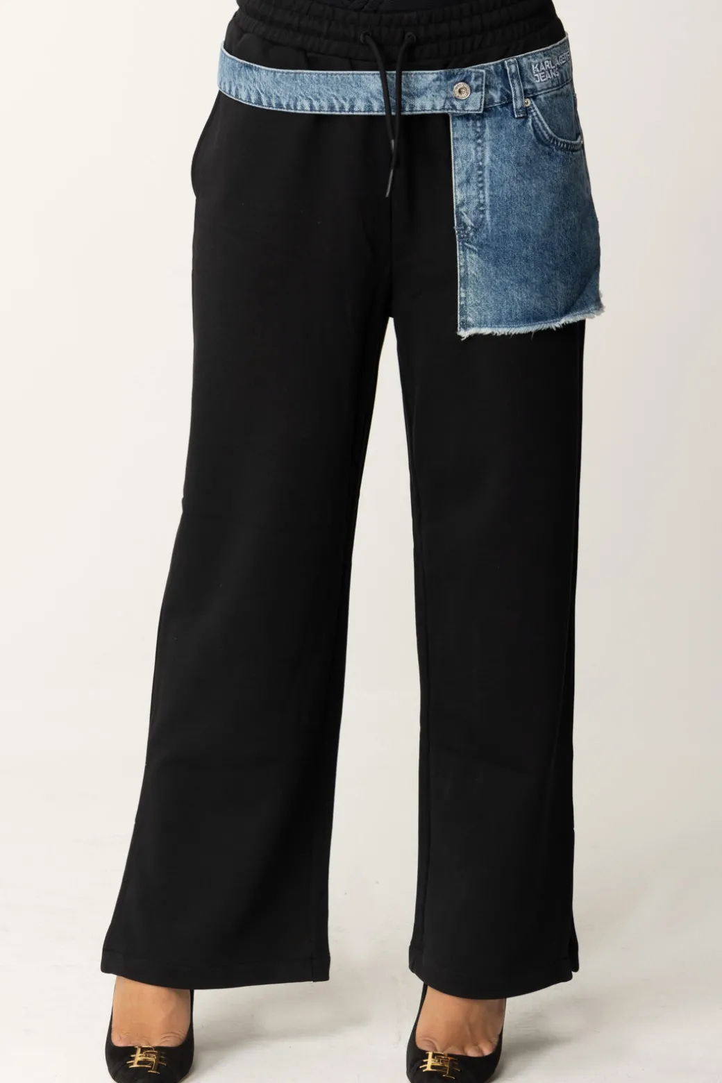 Donna Karl Lagerfeld Pantaloni con Inserto In Jeans