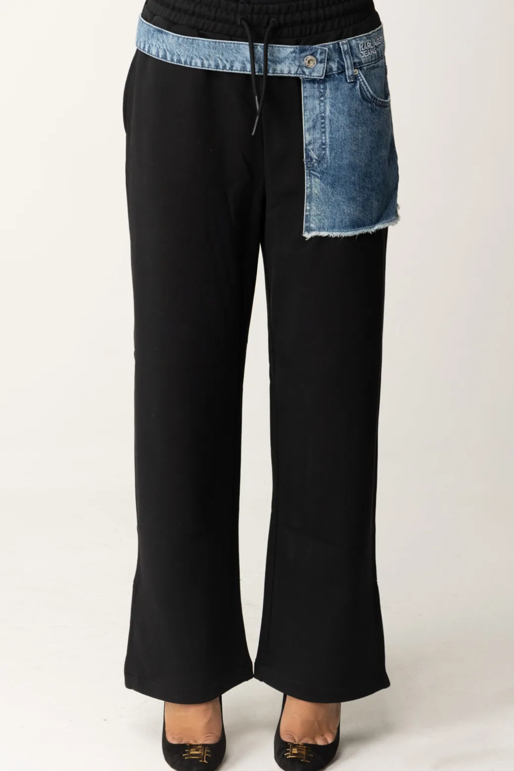 Donna Karl Lagerfeld Pantaloni con Inserto In Jeans