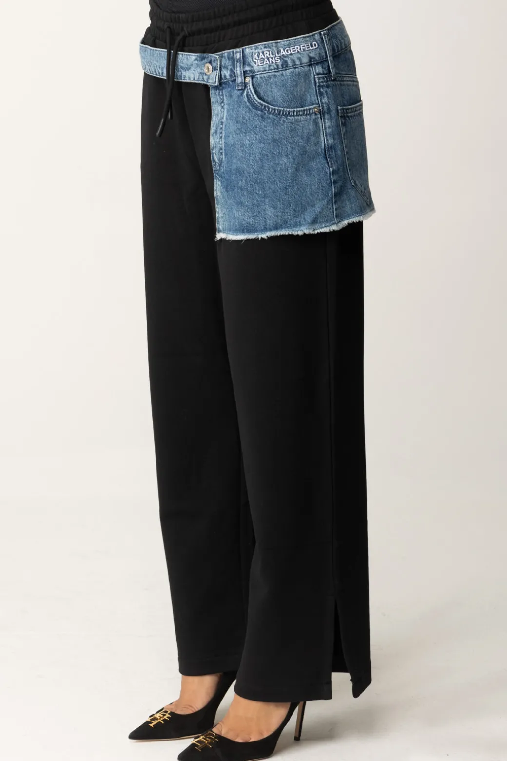 Donna Karl Lagerfeld Pantaloni con Inserto In Jeans