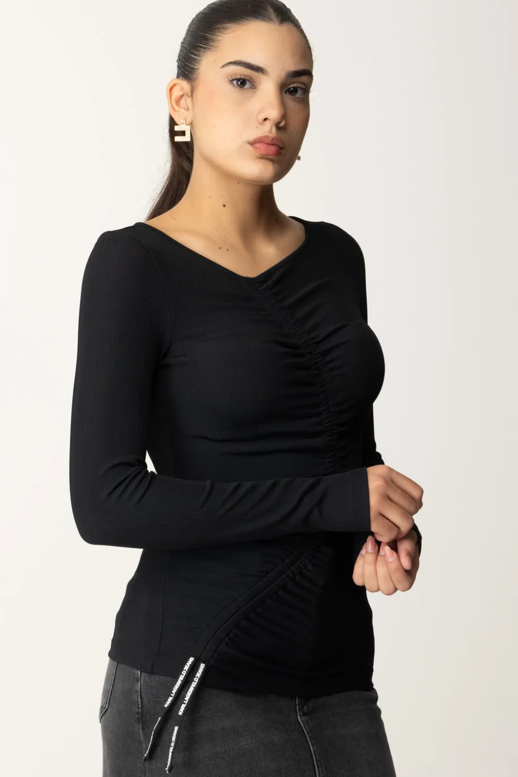 Donna Karl Lagerfeld Top con Arricciatura