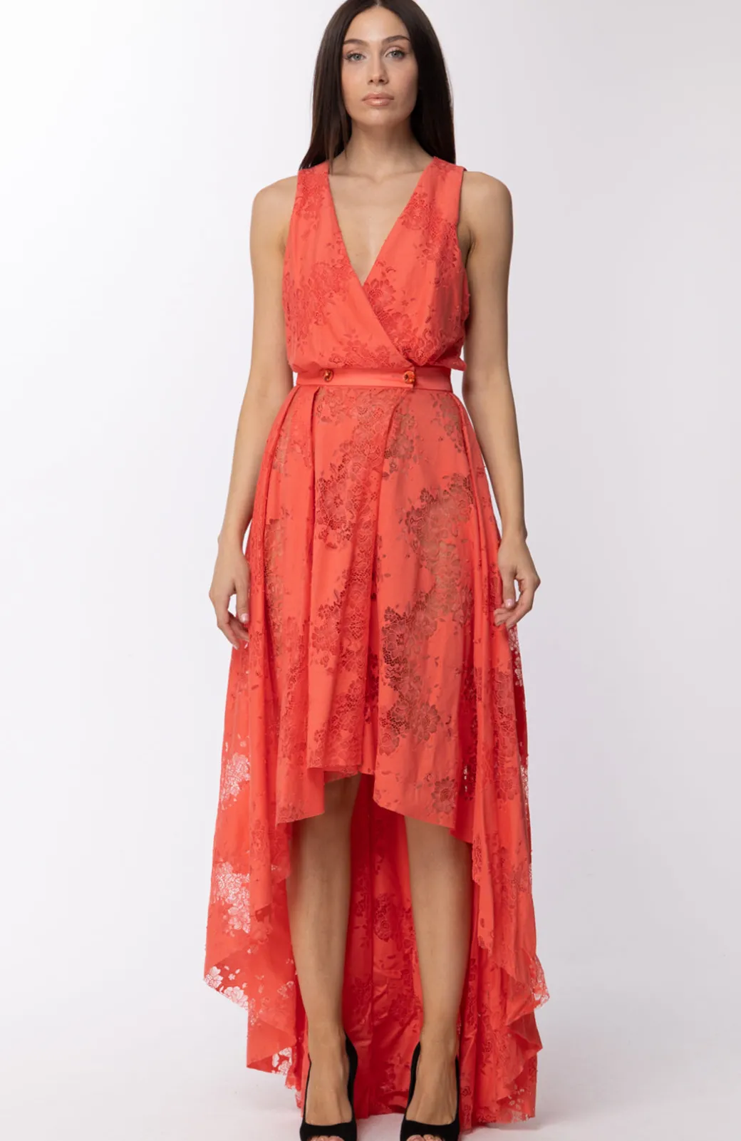 Donna Les Bourdelles Des Garcons Abito Lungo Asimmetrico Laserato