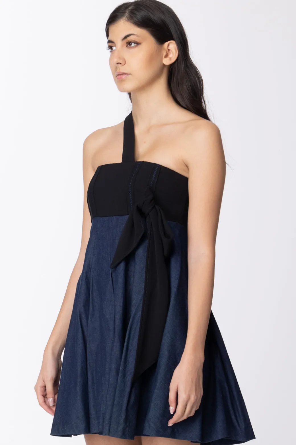 Donna Mangano : Abito Evergreen Bicolore Maxi Fiocco