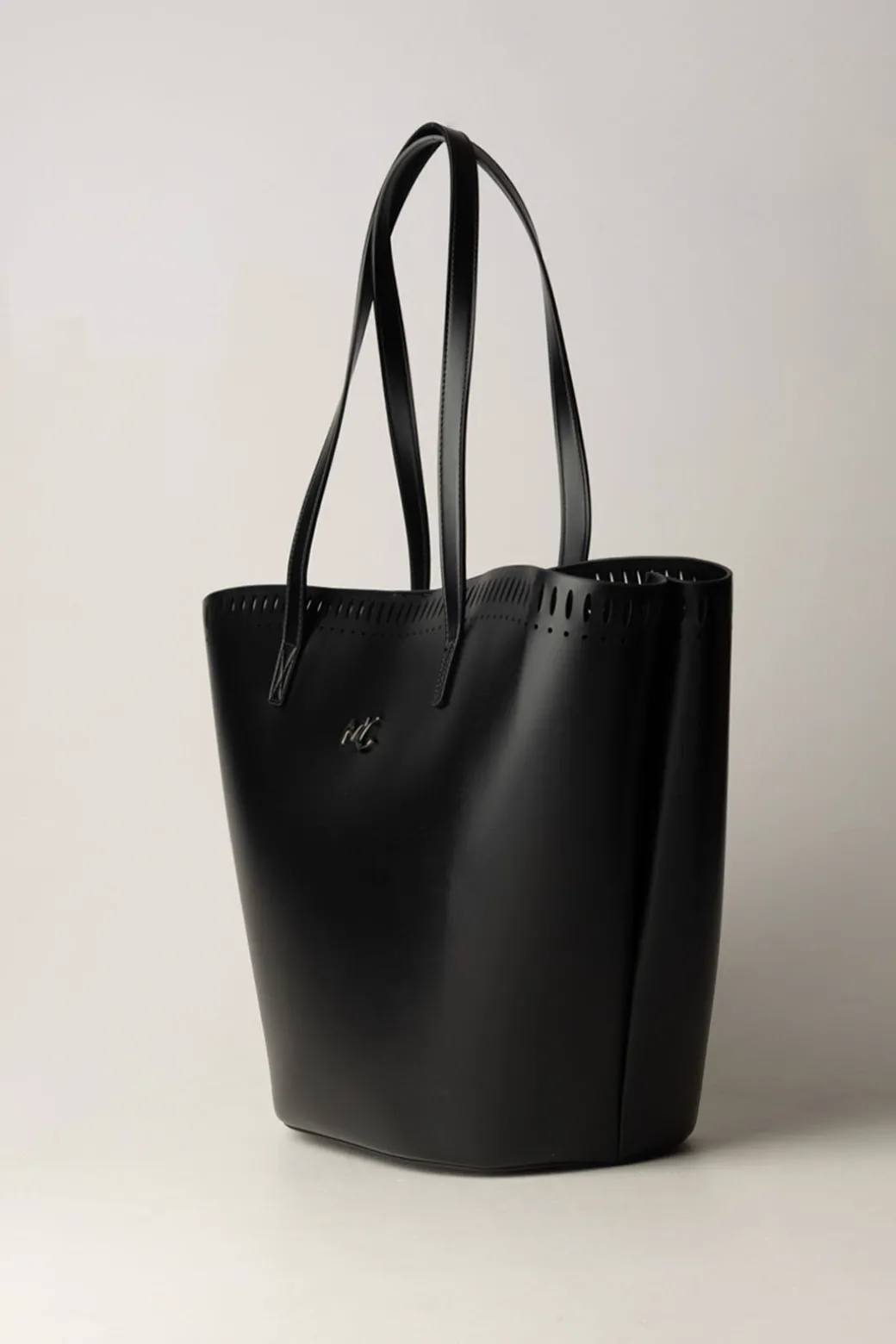 Donna Manila Grace Borsa Cesta Maxi con Bordo Laserato