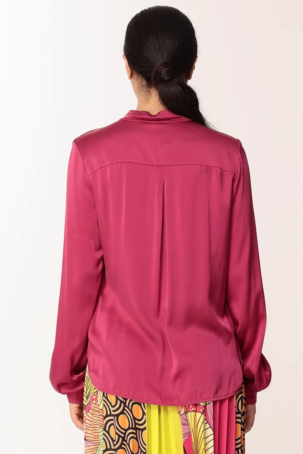 Donna Manila Grace Camicia Coreana In Seta con Chiusura Kimono