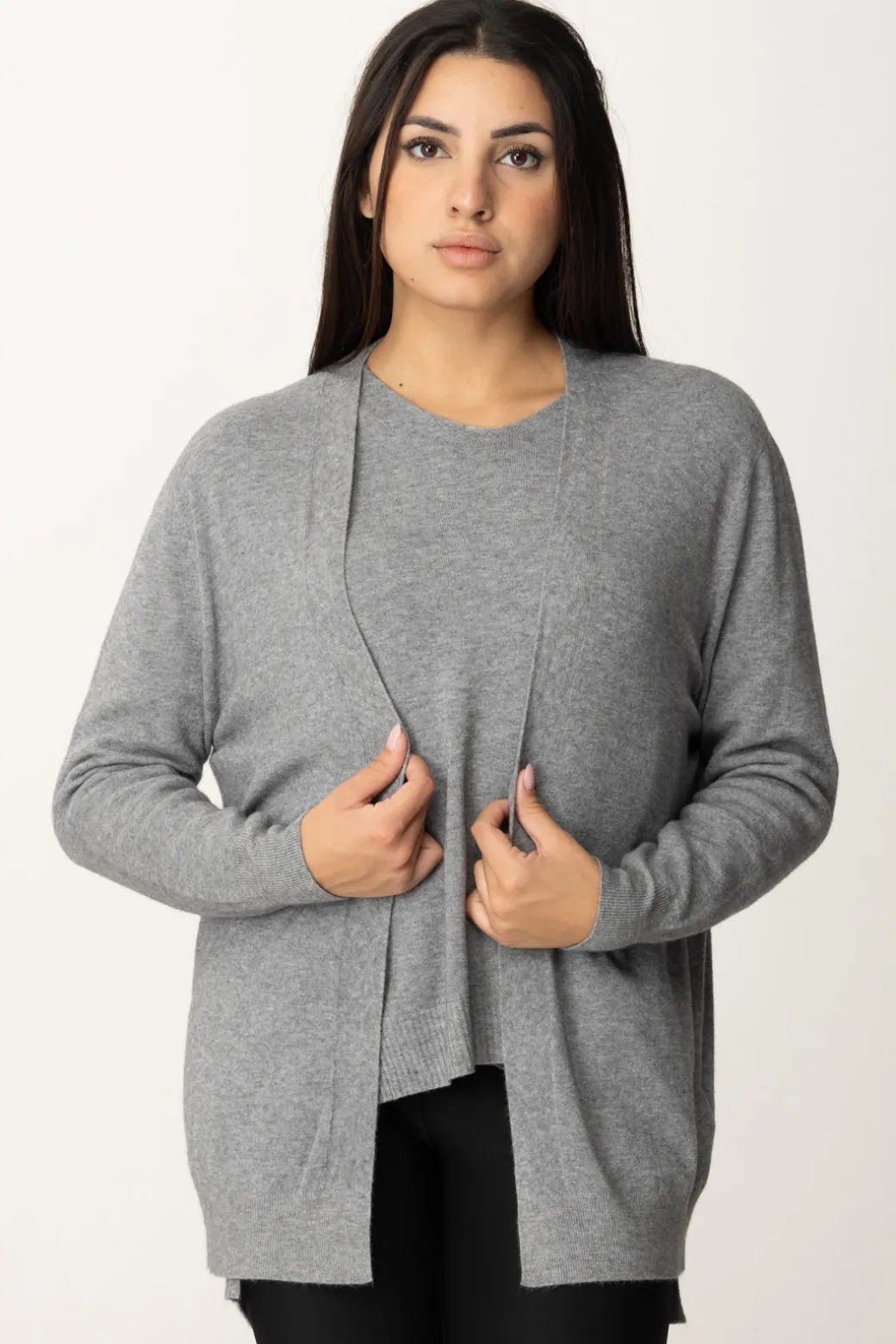 Donna Manila Grace Cardigan Basic Senza Bottoni