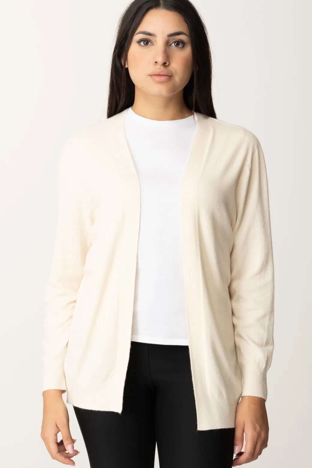 Donna Manila Grace Cardigan Basic Senza Bottoni