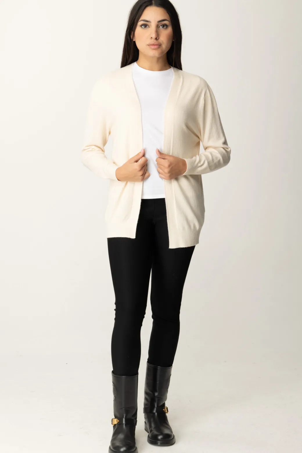 Donna Manila Grace Cardigan Basic Senza Bottoni