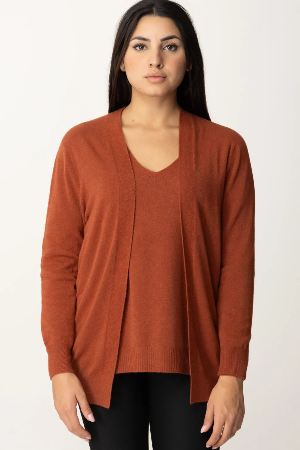 Donna Manila Grace Cardigan Basic Senza Bottoni