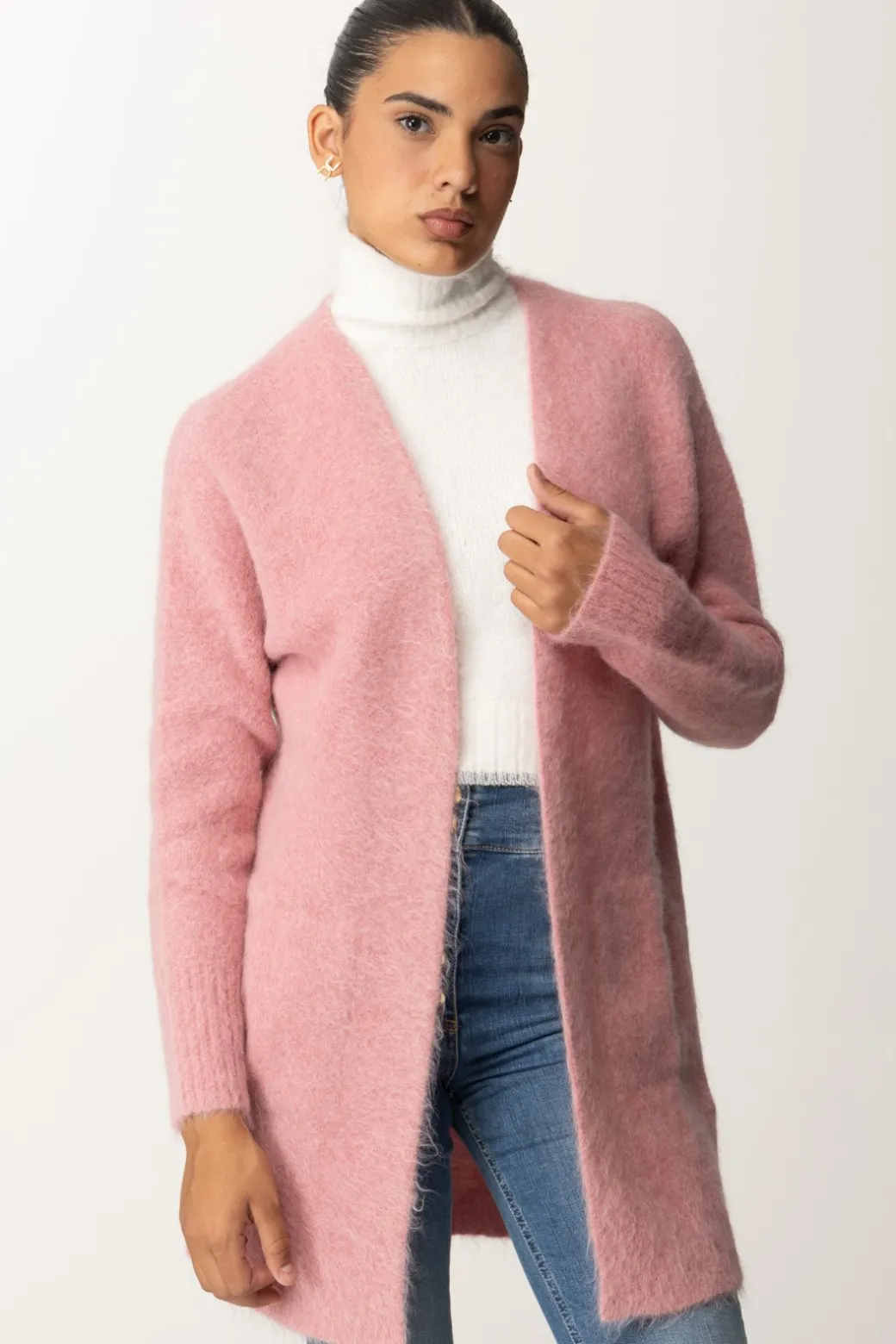 Donna Manila Grace Cardigan Lungo In Mohair