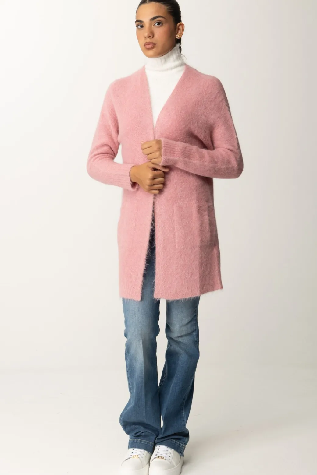 Donna Manila Grace Cardigan Lungo In Mohair