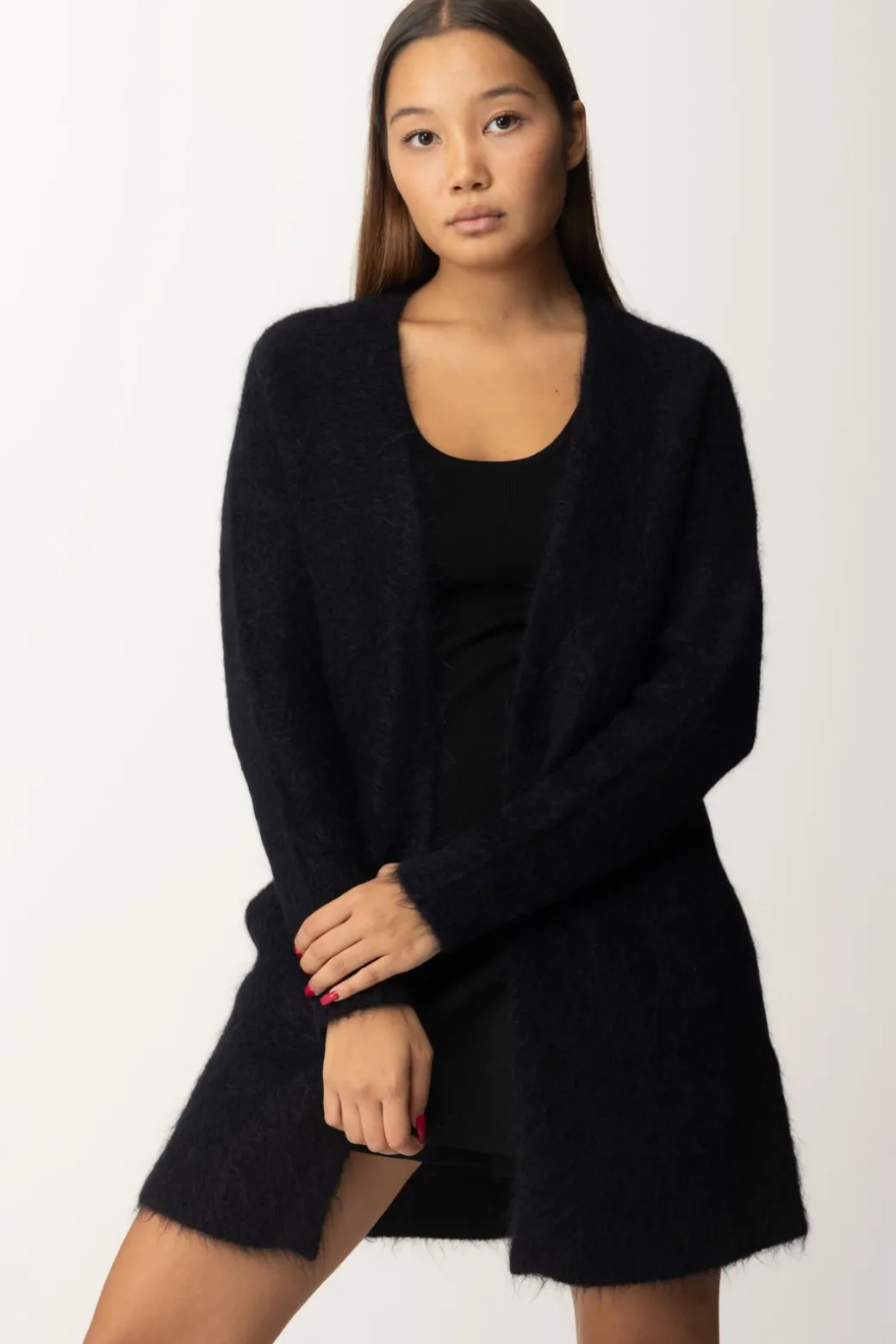 Donna Manila Grace Cardigan Lungo In Mohair