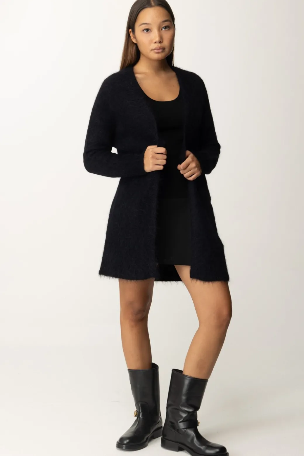 Donna Manila Grace Cardigan Lungo In Mohair