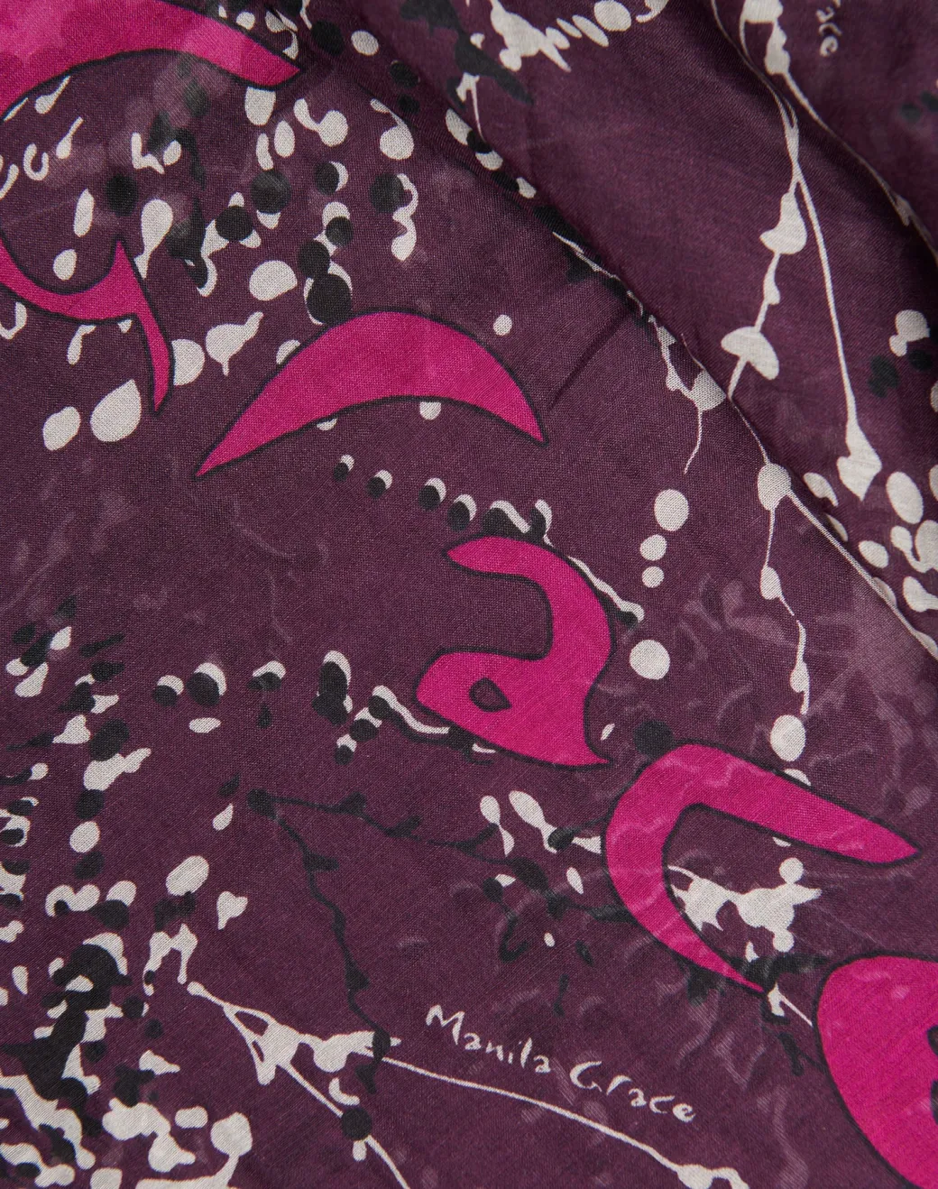 Donna Manila Grace Foulard Trapezio Stampato In Cotone e Seta