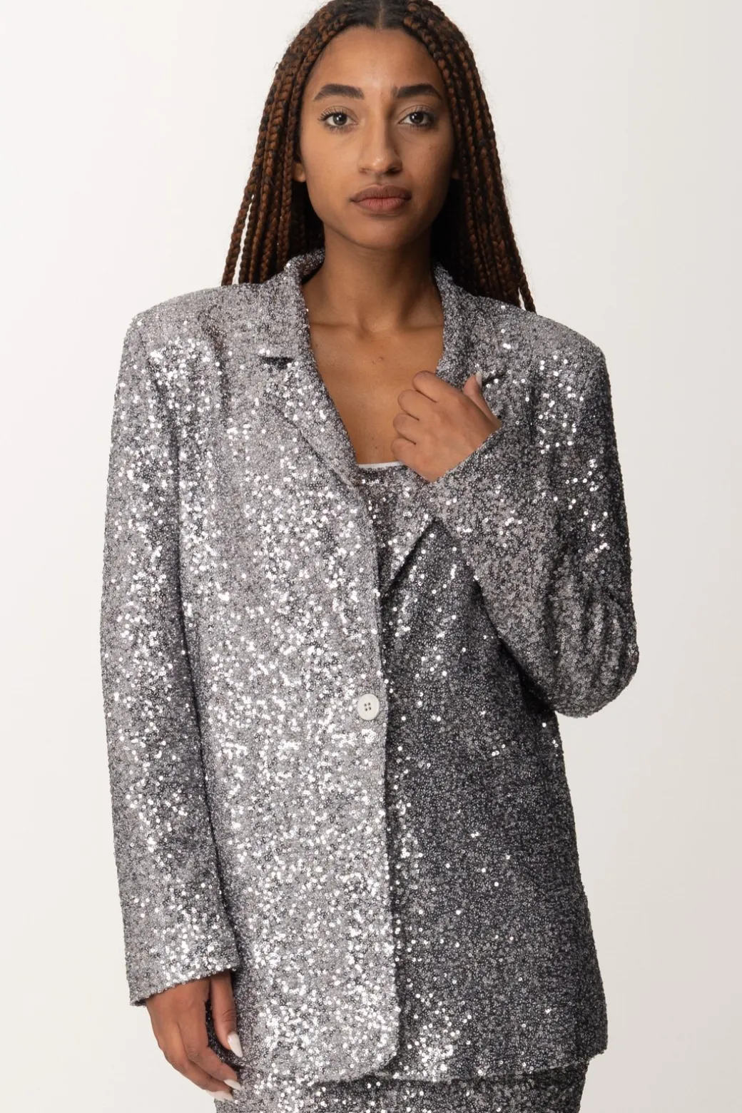 Donna Manila Grace Giacca Monopetto Full-paillettes
