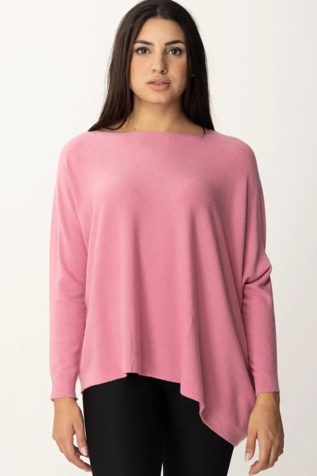 Donna Manila Grace Maglia Poncho Asimmetrica