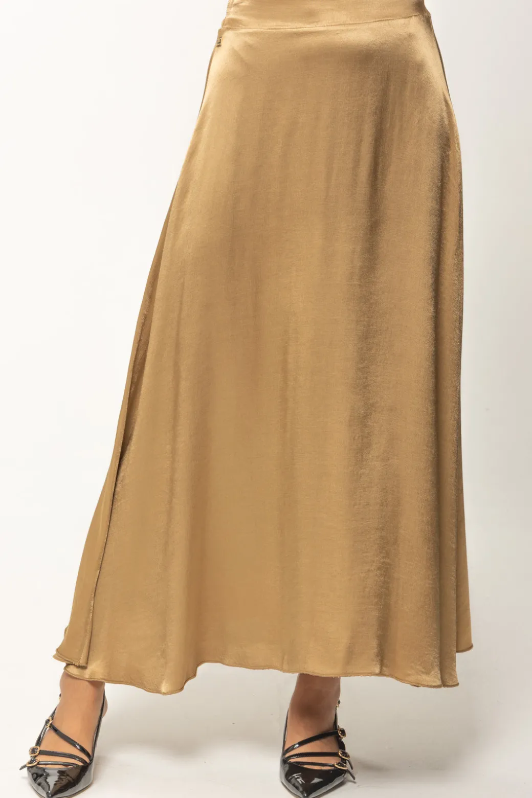 Donna Manila Grace Maxi Gonna In Satin