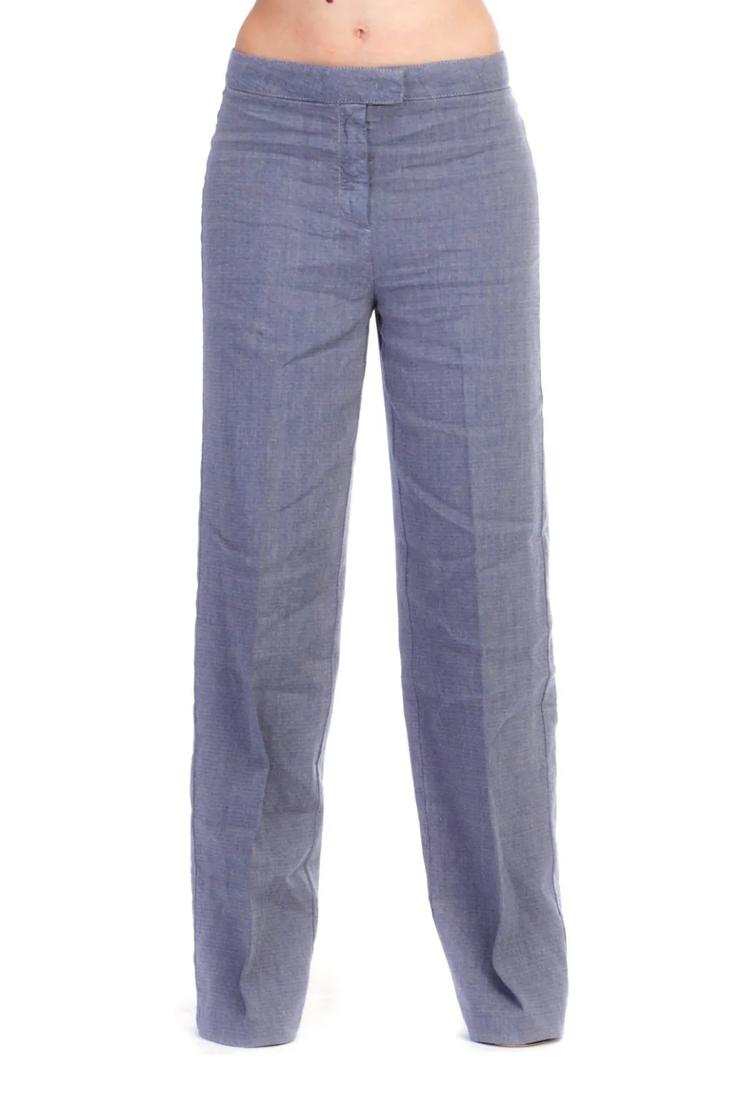 Donna Manila Grace Pantalone Palazzo Vista Bassa con Tesche Posteriori