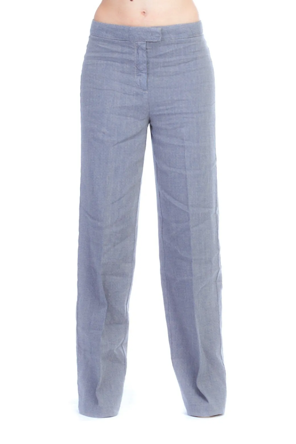 Donna Manila Grace Pantalone Palazzo Vista Bassa con Tesche Posteriori