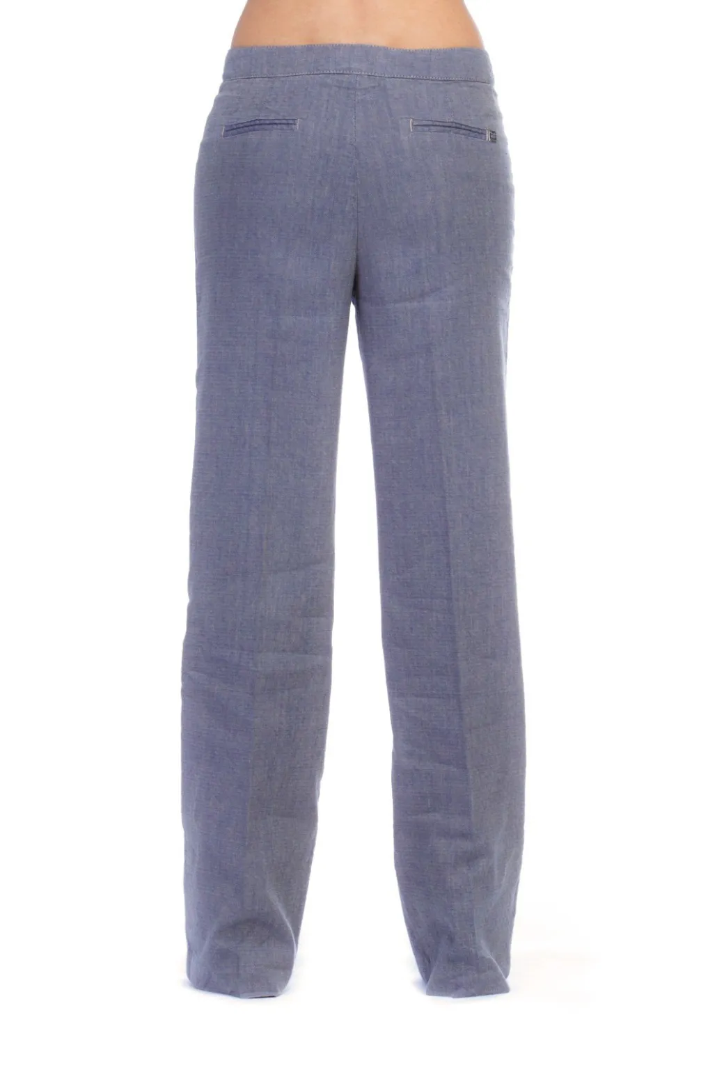 Donna Manila Grace Pantalone Palazzo Vista Bassa con Tesche Posteriori