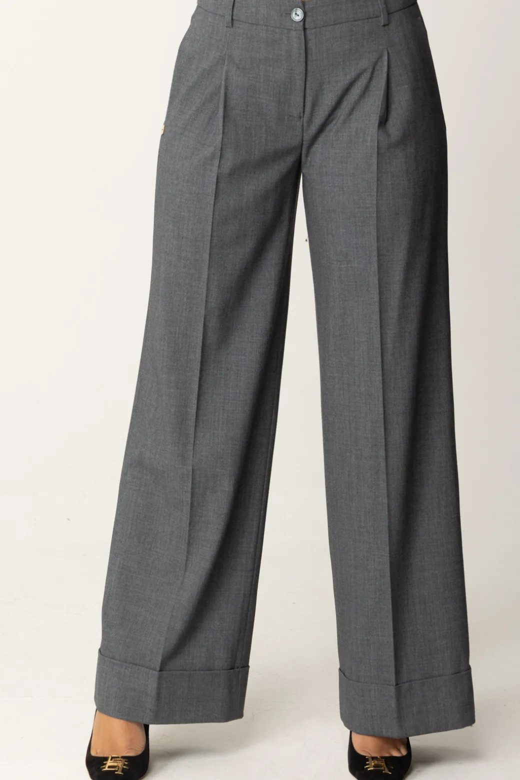 Donna Manila Grace Pantaloni a Gamba Larga